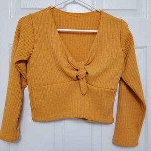 (SOLD) Yellow Crop Sweater